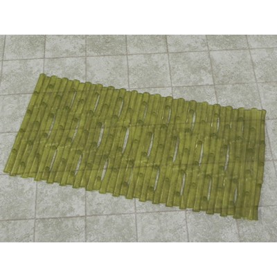 Carnation Home Fashions  Inc Bamboo Look Vinyl Bath Tub Mat Size 16 x 32 in Green Green