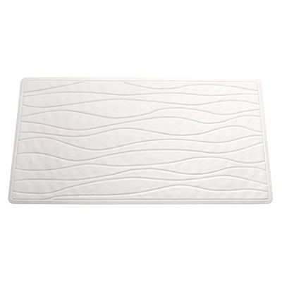 Carnation Home Fashions  Inc Large (18 x 36) Slip-Resistant Rubber Bath Tub Mat in White White