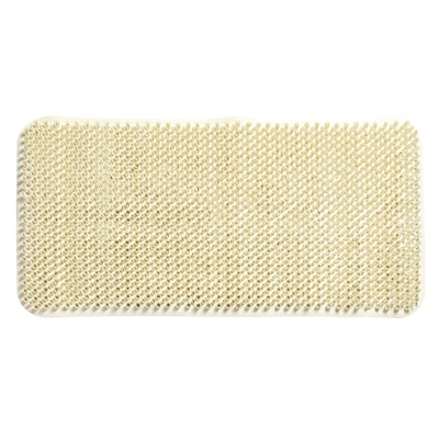 Carnation Home Fashions  Inc Grass Look Vinyl Bath Tub Mat Size 14 x 26 in Ivory IVORY