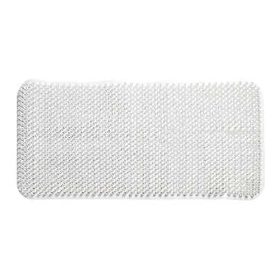 Carnation Home Fashions  Inc Grass Look Vinyl Bath Tub Mat Size 14 x 26 in White WHITE