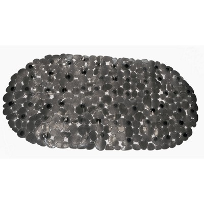 Carnation Home Fashions  Inc Pebbles Vinyl Slip-Resistant Bath Tub Mat in Black Black