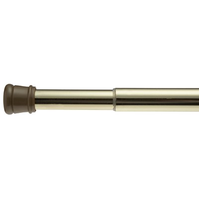 Carnation Home Fashions  Inc Shower Stall-Sized Steel Shower Curtain Tension Rod in Brass Brass