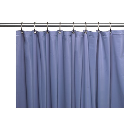 Carnation Home Fashions  Inc Mildew-Resistant 10 Gauge Vinyl Shower Curtain Liner w/ Metal Grommets and Reinforced Mesh Header in Slate