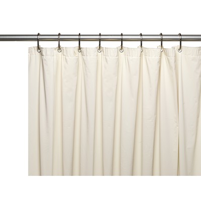 Carnation Home Fashions  Inc 3 Gauge Vinyl Shower Curtain Liner w/ Weighted Magnets and Metal Grommets in Bone Bone