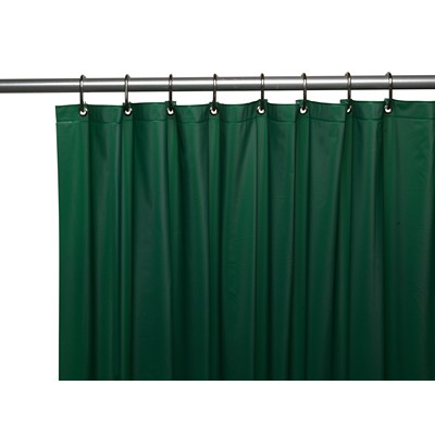 Carnation Home Fashions  Inc 3 Gauge Vinyl Shower Curtain Liner w/ Weighted Magnets and Metal Grommets in Evergreen Evergreen