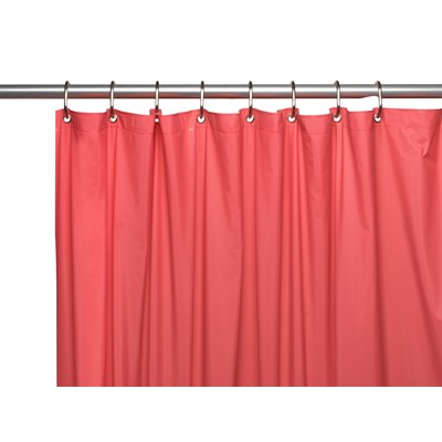 Carnation Home Fashions  Inc 3 Gauge Vinyl Shower Curtain Liner w/ Weighted Magnets and Metal Grommets in Rose Rose