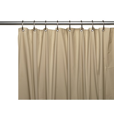 Carnation Home Fashions  Inc 3 Gauge Vinyl Shower Curtain Liner w/ Weighted Magnets and Metal Grommets in Linen Linen