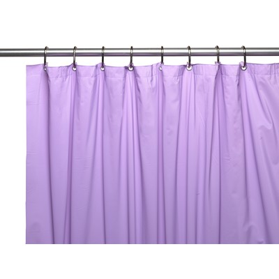 Carnation Home Fashions  Inc Premium 4 Gauge Vinyl Shower Curtain Liner w/ Weighted Magnets and Metal Grommets in Lilac Lilac