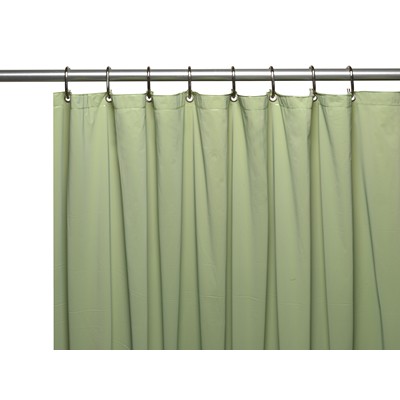 Carnation Home Fashions  Inc Premium 4 Gauge Vinyl Shower Curtain Liner w/ Weighted Magnets and Metal Grommets in Sage Sage
