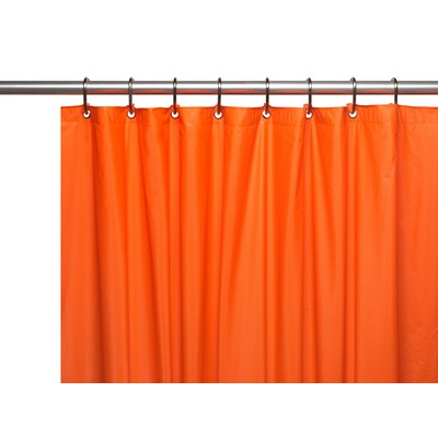 Carnation Home Fashions  Inc Hotel Collection 8 Gauge Vinyl Shower Curtain Liner w/ Metal Grommets in Orange Orange
