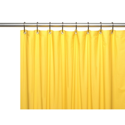 Carnation Home Fashions  Inc Hotel Collection 8 Gauge Vinyl Shower Curtain Liner w/ Metal Grommets in Canary Yellow Canary Yellow
