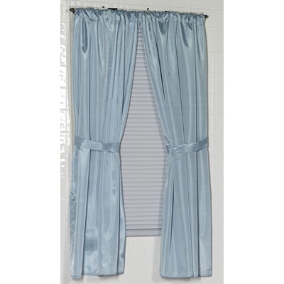 Carnation Home Fashions  Inc Polyester Fabric Window Curtain in Light Blue Lt Blue