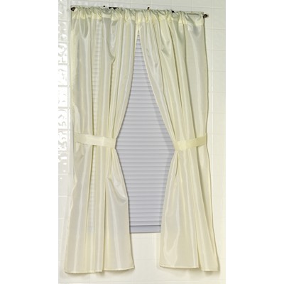 Carnation Home Fashions  Inc Polyester Fabric Window Curtain in Ivory Ivory