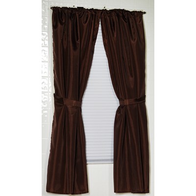 Carnation Home Fashions  Inc Polyester Fabric Window Curtain in Brown Brown