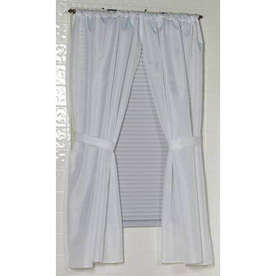 Carnation Home Fashions  Inc Polyester Fabric Window Curtain in White White