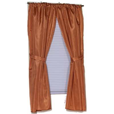 Carnation Home Fashions  Inc Polyester Fabric Window Curtain in Tangerine Tangerine