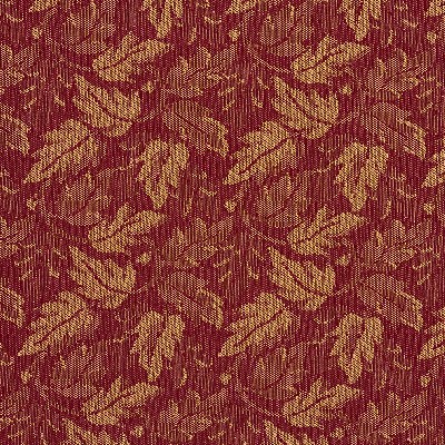 Charlotte Fabrics 6701 Wine/Leaf