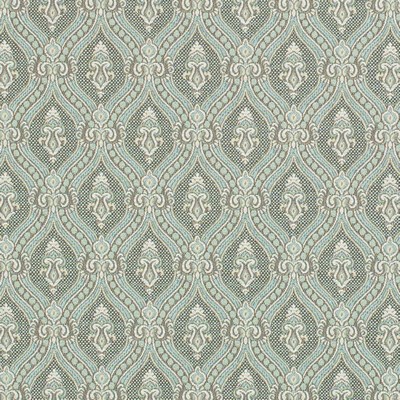 Charlotte Fabrics D3286 Aqua Ornate