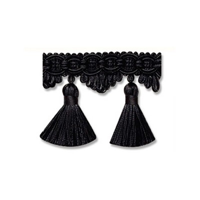 Robert Allen Trim SPECTR TASSL FR  CHARCOAL