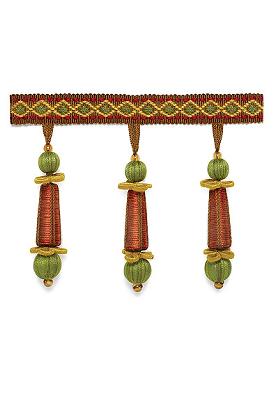Schumacher Trim ADDINGTON MOLDED TASSEL FRINGE ROSEWOOD