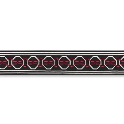 Schumacher Trim MALMAISON TAPE NOIR / RUBY