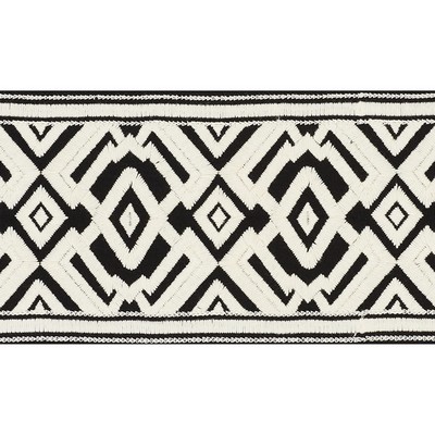 Schumacher Trim AVALON TAPE IVORY ON BLACK