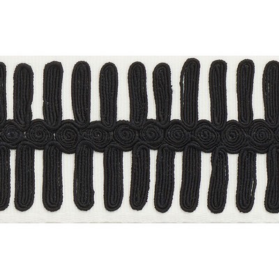 Schumacher Trim CASTILLE TAPE BLACK ON IVORY