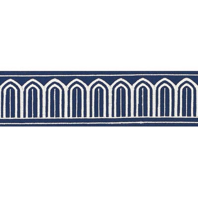 Schumacher Trim ARCHES EMBROIDERED TAPE MARINE