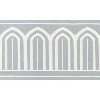 Schumacher Trim ARCHES EMBROIDERED TAPE WIDE SKY