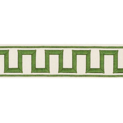 Schumacher Trim GREEK KEY EMBROIDERED TAPE GREEN