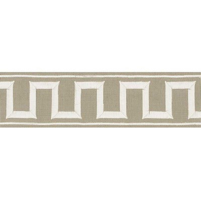 Schumacher Trim GREEK KEY EMBROIDERED TAPE TAUPE