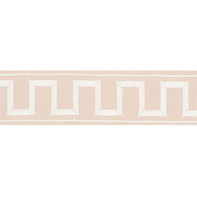 Schumacher Trim GREEK KEY EMBROIDERED TAPE BLUSH