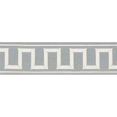 Schumacher Trim GREEK KEY EMBROIDERED TAPE SKY
