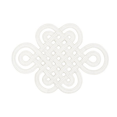 Schumacher Trim GOOD LUCK KNOT APPLIQUE IVORY