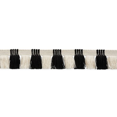 Schumacher Trim JUNO FRINGE BLACK & IVORY