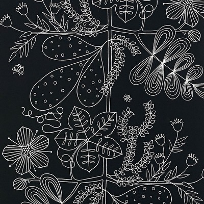 Schumacher Wallpaper BLOMMEN EBONY