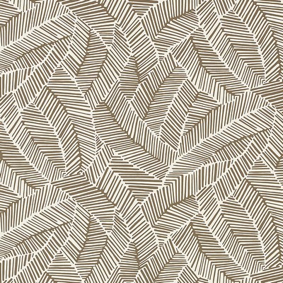 Schumacher Wallpaper ABSTRACT LEAF MOCHA