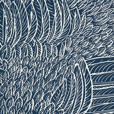 Schumacher Wallpaper FEATHERFEST MARINE