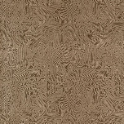 Schumacher Wallpaper LABYRINTH METALLIC ESPRESSO