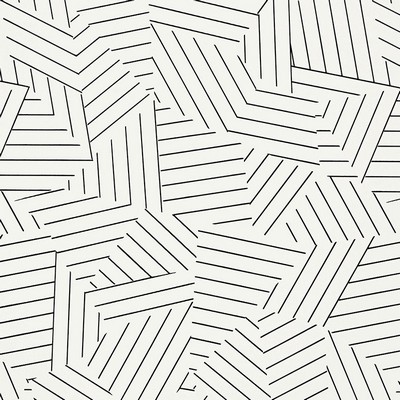 Schumacher Wallpaper DECONSTRUCTED STRIPE BLACK