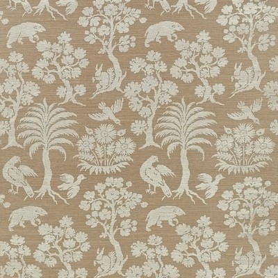 WOODLAND SILHOUETTE SISAL MOCHA Schumacher Wallpaper WOODLAND SILHOUETTE SISAL MOCHA