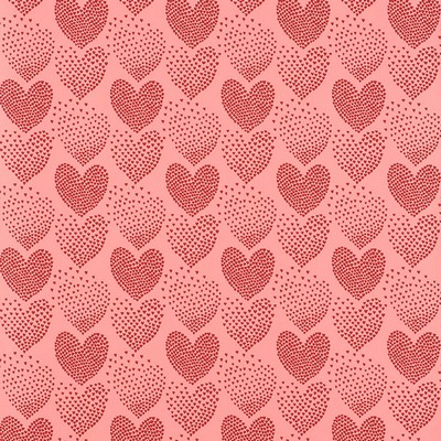 Schumacher Wallpaper HEART OF HEARTS RED & PINK