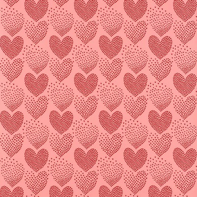 Schumacher Wallpaper HEART OF HEARTS RED & PINK