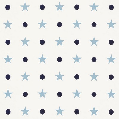 Schumacher Wallpaper ETOILES ET POINTS BLUES