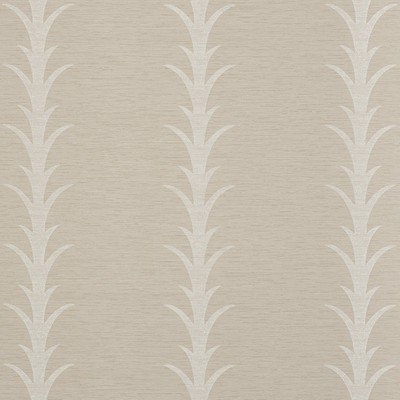 Schumacher Wallpaper ACANTHUS STRIPE VINYL TAUPE