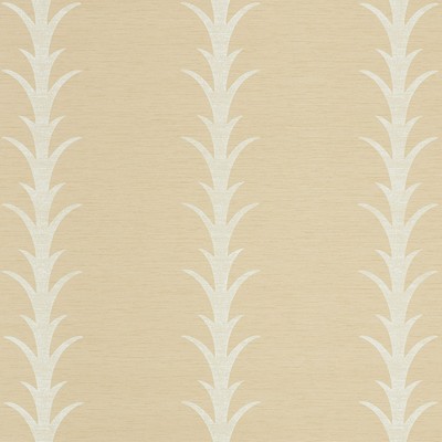 Schumacher Wallpaper ACANTHUS STRIPE VINYL NATURAL