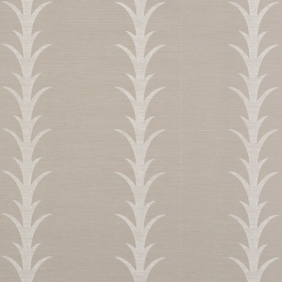 Schumacher Wallpaper ACANTHUS STRIPE VINYL GREY