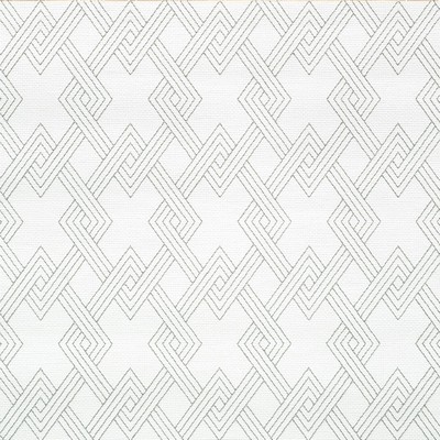 Schumacher Wallpaper HIX EMBROIDERED PAPERWEAVE GREY