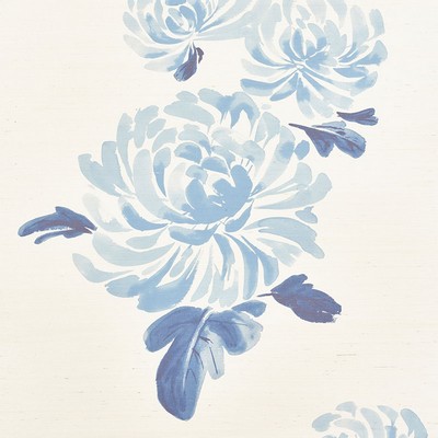 Schumacher Wallpaper HANA SISAL BLUE