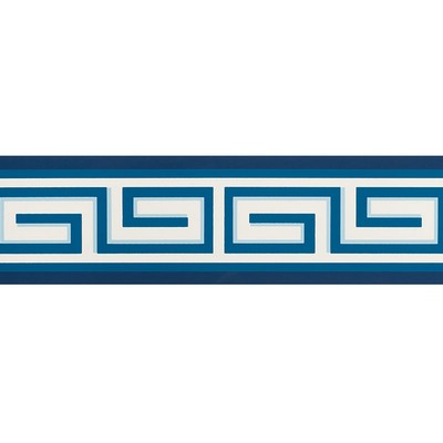 Schumacher Wallpaper BRITT BORDER BLUE